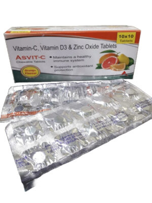 Vitamin-C, Vitamin D3 and Zinc Oxide Tablets